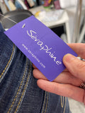 Brand New Seraphine Maternity Blue Denim Mini Skirt - Size Maternity UK 6