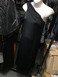 Brand New Isabella Oliver Maternity Black Off Shoulder Stretch Draped Evening Dress - Size Maternity 2 UK 10