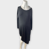 Brand New Isabella Oliver Black Asymmetric Hem L/S Tunic Dress - Size Maternity 4 UK 14