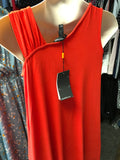 Brand New Isabella Oliver Maternity Red Drape Asymmetric Dress - Size Maternity 1 UK 8