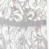 Mamalicious Grey/White Floral Strappy Cotton Summer Dress - Size Maternity M UK 10-12