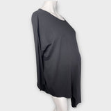 Brand New Isabella Oliver Black Asymmetric Hem L/S Tunic Dress - Size Maternity 4 UK 14