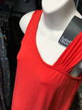 Brand New Isabella Oliver Maternity Red Drape Asymmetric Dress - Size Maternity 1 UK 8