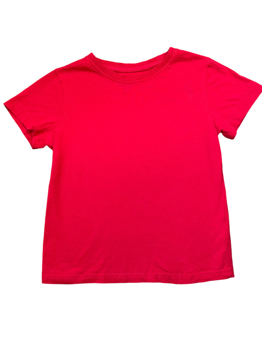 Mothercare Girls Adidas Shirts Unisex Red PE T-Shirt Preloved