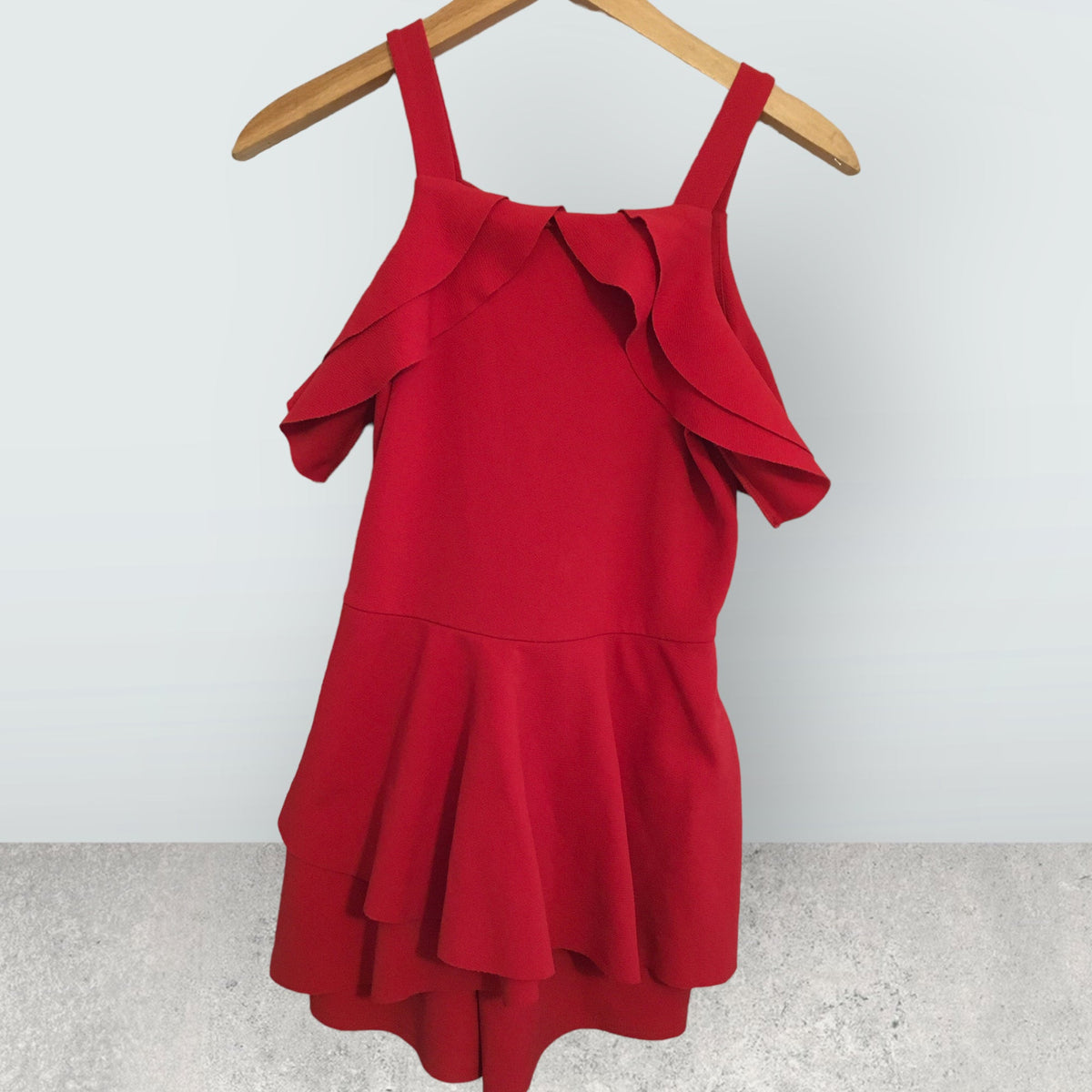 River island red playsuit hotsell