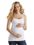 Cantaloop Maternity White Pregnancy & Nursing Tank Top Vest - Size Maternity UK XL