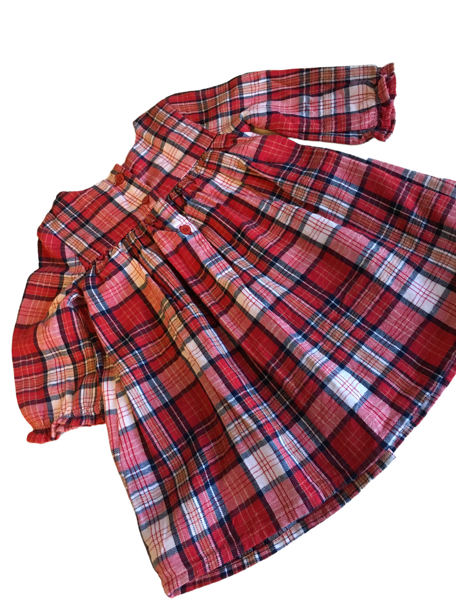 Next Beautiful Red Tartan Newborn Christmas Dress Girls 0 1m Growth Spurtz