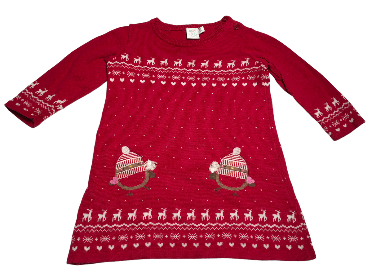 Girls xmas jumper dress store
