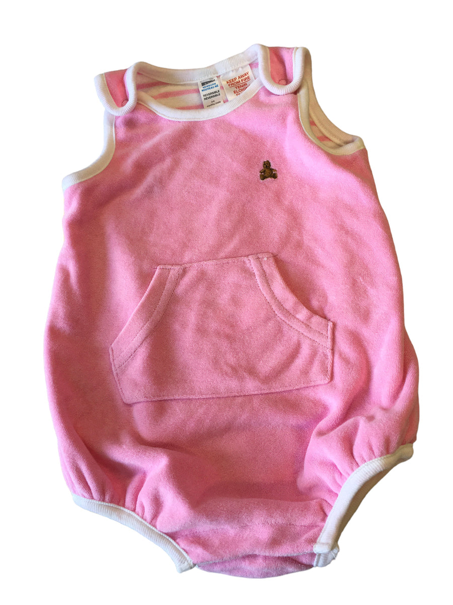 Baby Gap Pink Sleeveless Towelling Romper Girls 3 6m Growth Spurtz