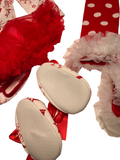 Adorable Red & White Baby Girl Christmas Dress Outfit - Girls 0-3m