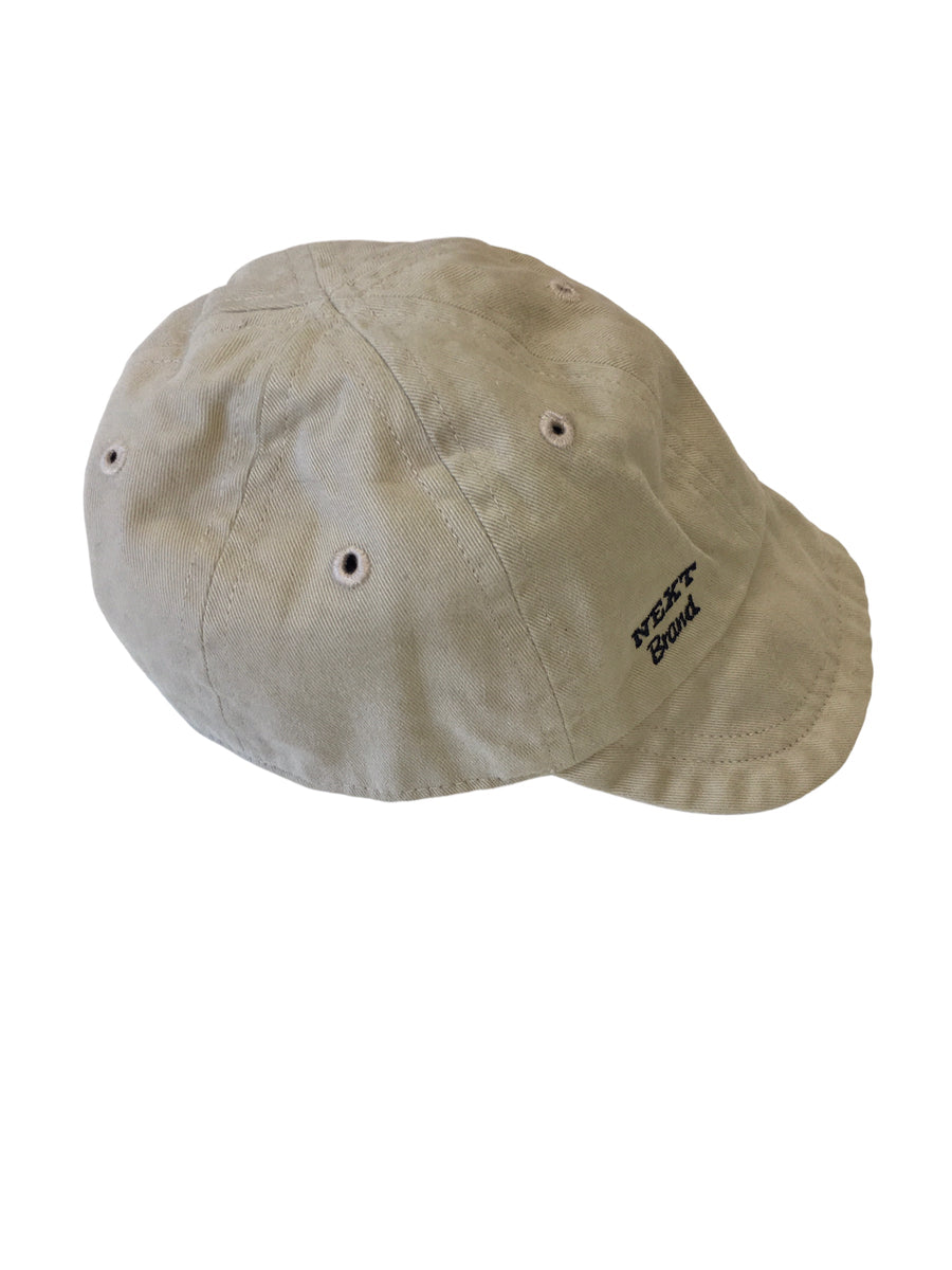 Next Navy Beige Reversible Baby Summer Cap Hat Boys 0 3m