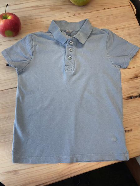 Boys Light Blue S/S School Polo Shirt - Preloved