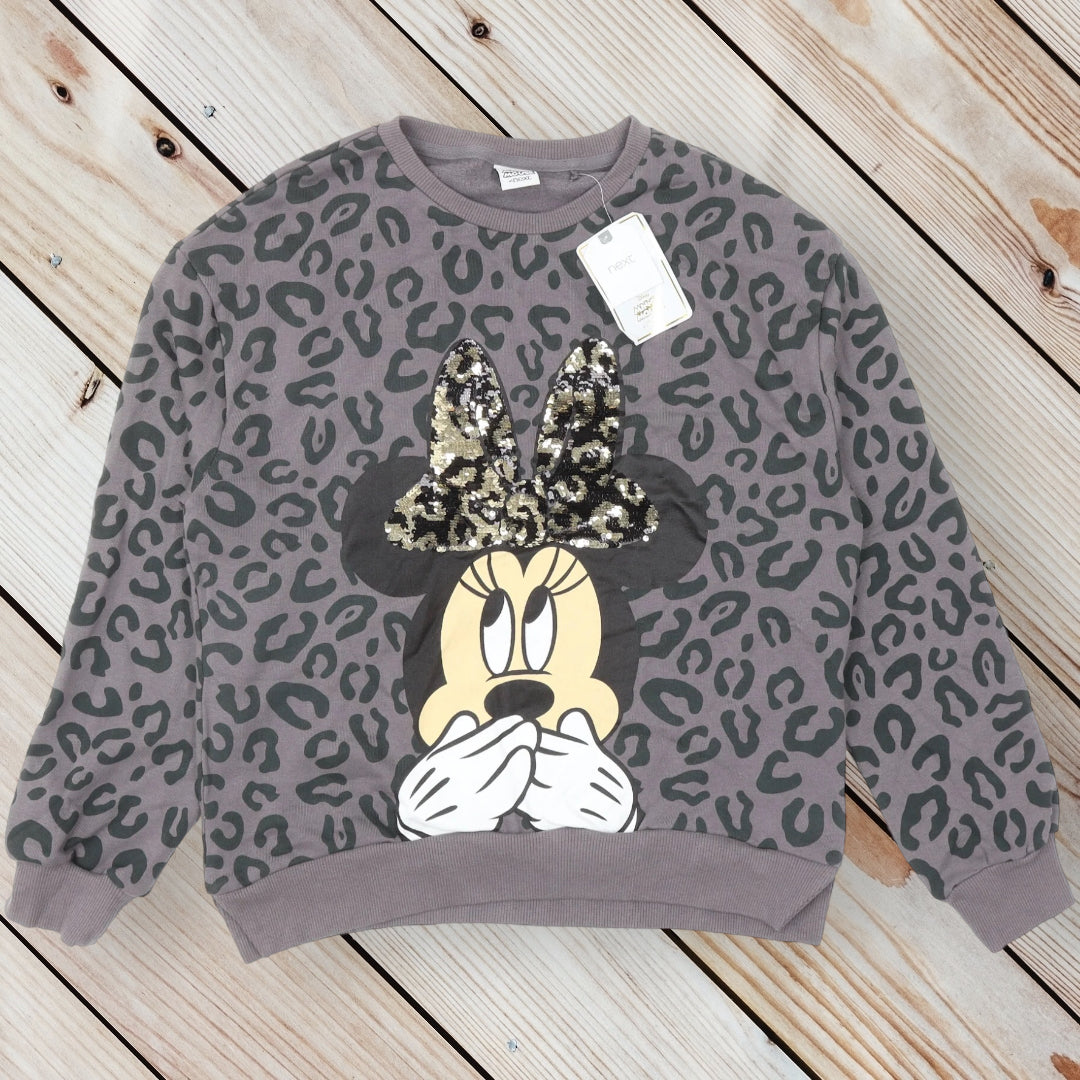Brand New Disney Minnie Mouse at Next Grey Sequin Jumper Girls