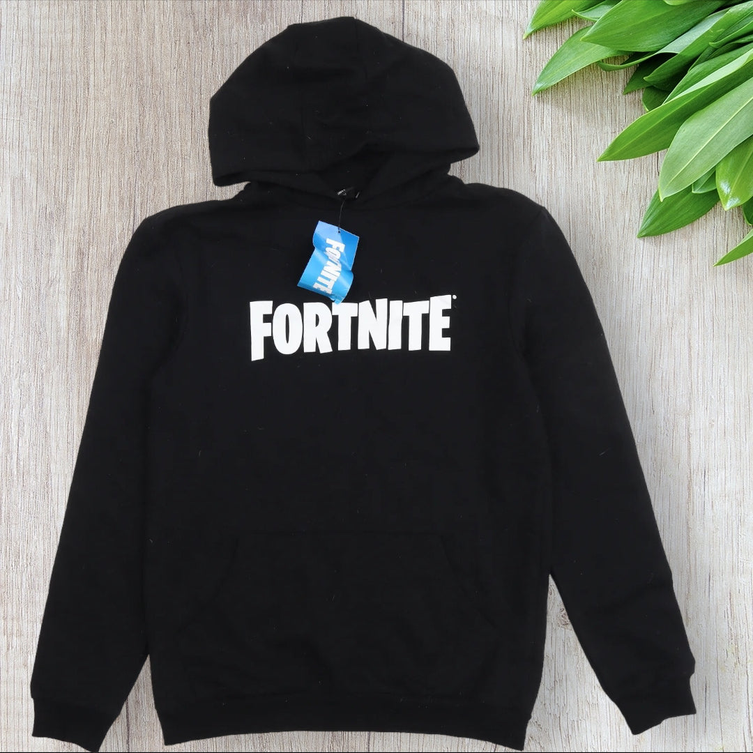 Brand New Primark Fortnite Black Kids Hoodie Jumper Unisex XL 12 14y Growth Spurtz