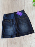 Brand New Seraphine Maternity Blue Denim Mini Skirts - Size Maternity UK 6