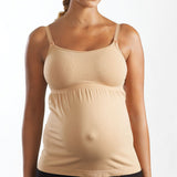 Cantaloop Maternity Tan Pregnancy & Nursing Tank Top Vest - Size Maternity UK S - XL
