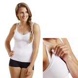 Cantaloop Maternity White Nursing Camisole Vest Top - Size Maternity UK S - XL