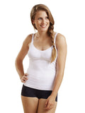 Cantaloop Maternity White Nursing Camisole Vest Top - Size Maternity UK S - XL