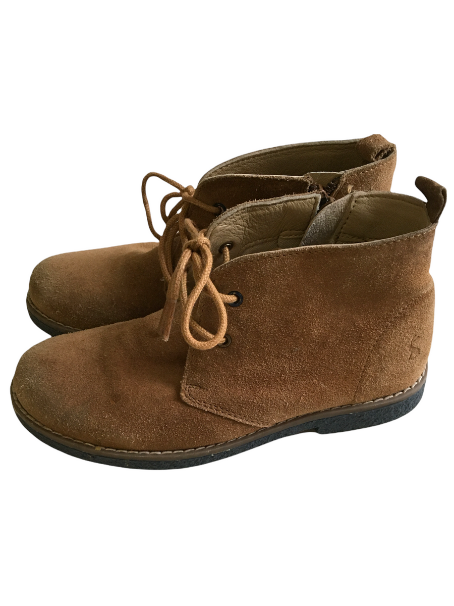 Joules Light Tan Brown Real Suede Leather Desert Boots Shoes Boys Si Growth Spurtz
