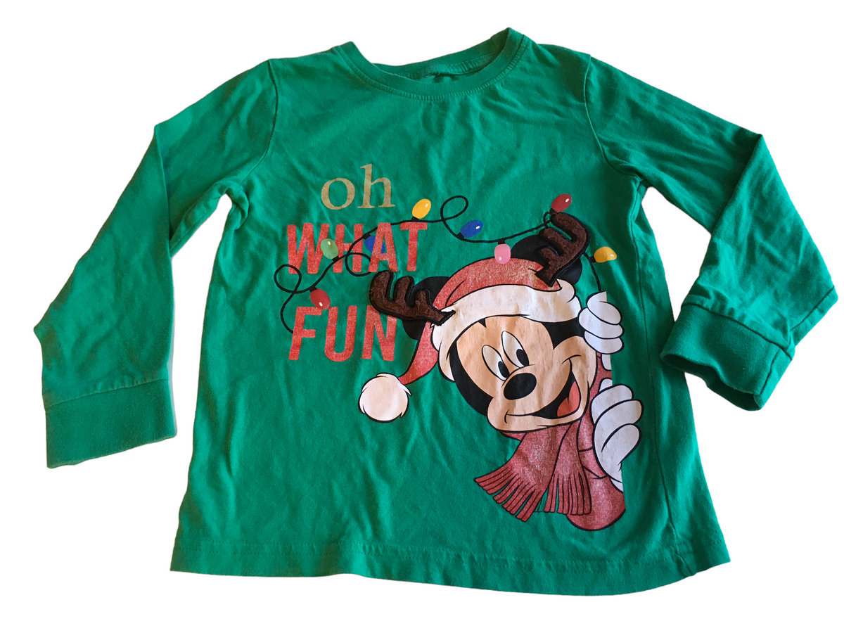 Disney Mickey Mouse Oh What Fun Christmas Pyjama Top Unisex 5