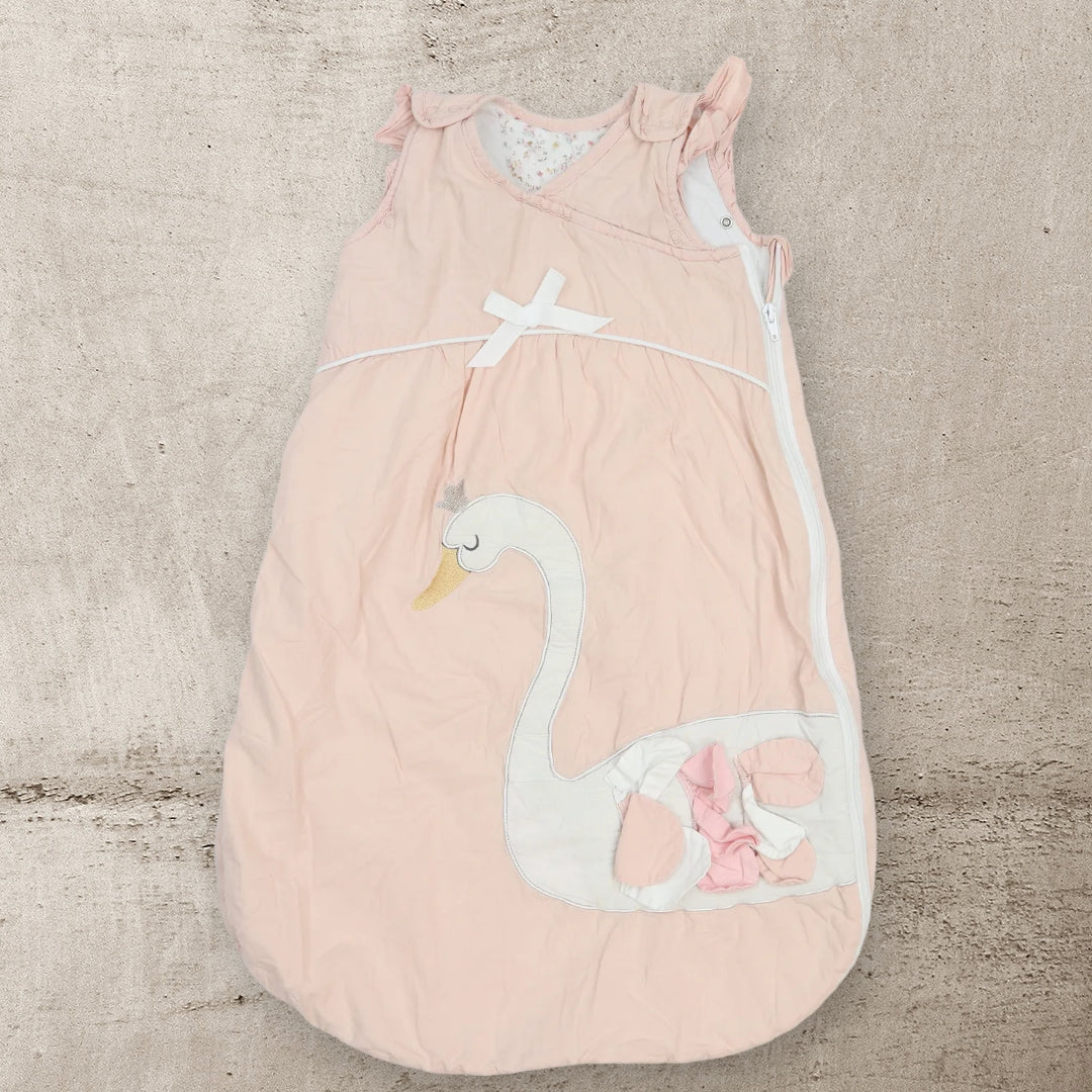 Dunelm Pink White Swan Applique 2.5 Tog Baby Sleeping Bag Girls 6 12 Growth Spurtz