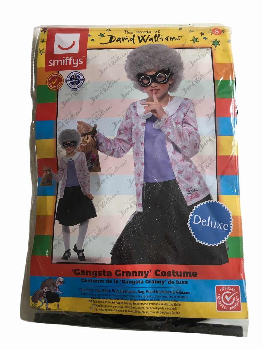 Smiffys Girls Gangsta Granny Fancy Dress Costume The World of David Wi –  Growth Spurtz