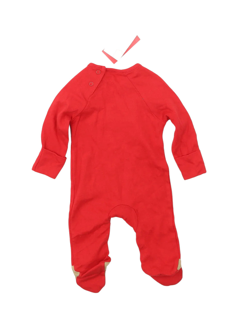 Brand New F F Baby Red Reindeer First Christmas Sleepsuit Unisex