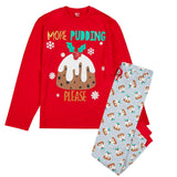 Brand New Family Christmas Pyjamas Matching Set Pudding Design PJs Babies Kids Ladies Mens - Unisex