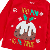 Brand New Family Christmas Pyjamas Matching Set Pudding Design PJs Babies Kids Ladies Mens - Unisex