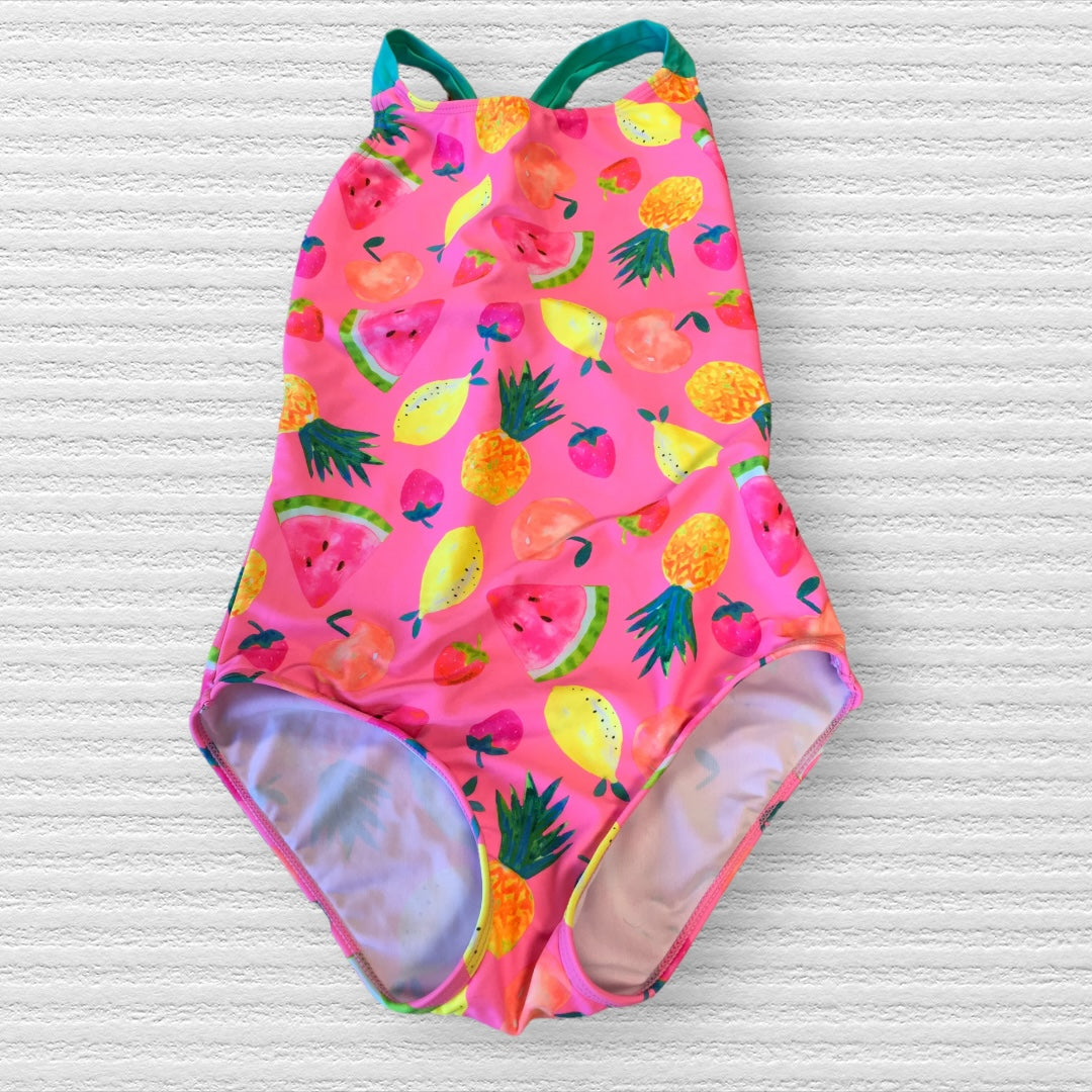 Pink pineapple one piece bathing suit discount