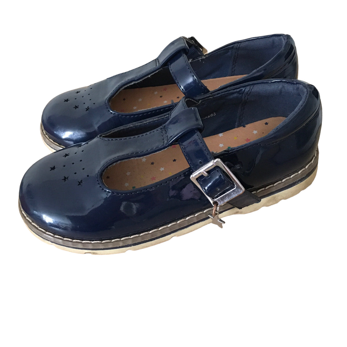 Next girls navy sale shoes