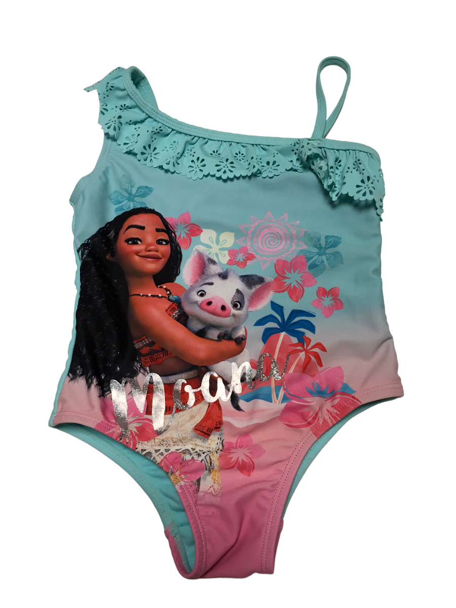 Disney Moana Princess Turquoise Girls Swimsuit Costume Girls 2 3yrs Growth Spurtz