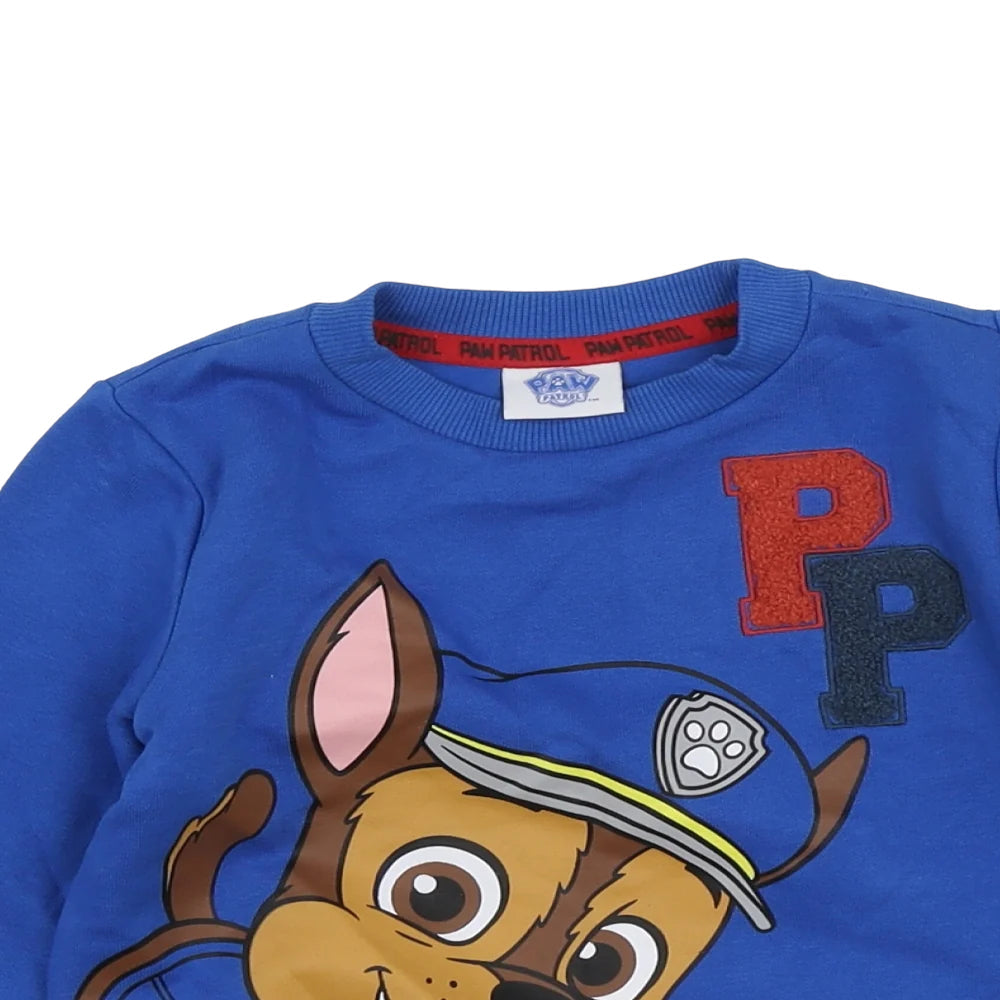 Brand New F F Paw Patrol Chase Blue Sweatshirt Unisex 18 24m Growth Spurtz