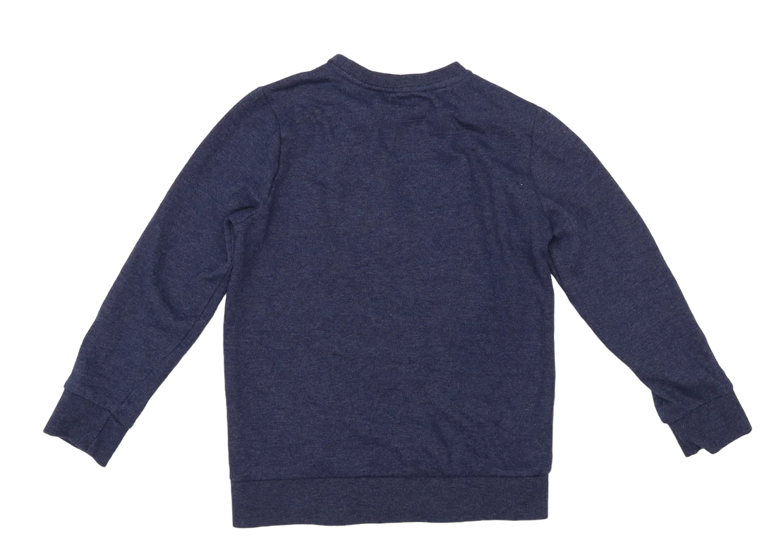 F F Secret Santa Applique Navy Blue Jersey Christmas Jumper Boys 8 9 Growth Spurtz