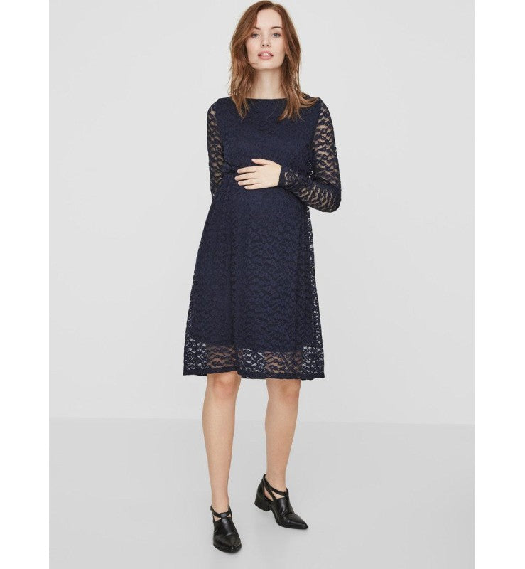 Brand New Mamalicious Sonya Navy L/S Jersey ABK Lace Dress - Size Mate Growth Spurtz Brand New Mamalicious Sonya Navy L/S Jersey ABK Lace Dress - Size Mate Growth Spurtz