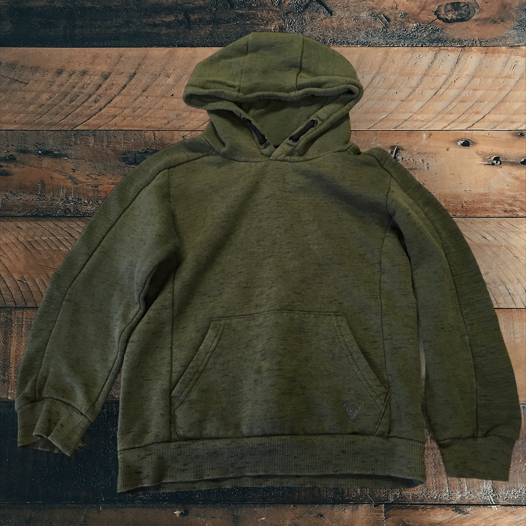 Matalan Khaki Black Pocket Front Hoodie Jumper Boys 7yrs Growth Spurtz