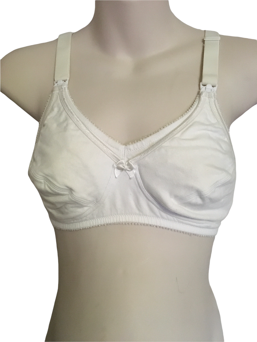 Intimate Solutions White Drop Cup Nursing Bra - Size Maternity UK