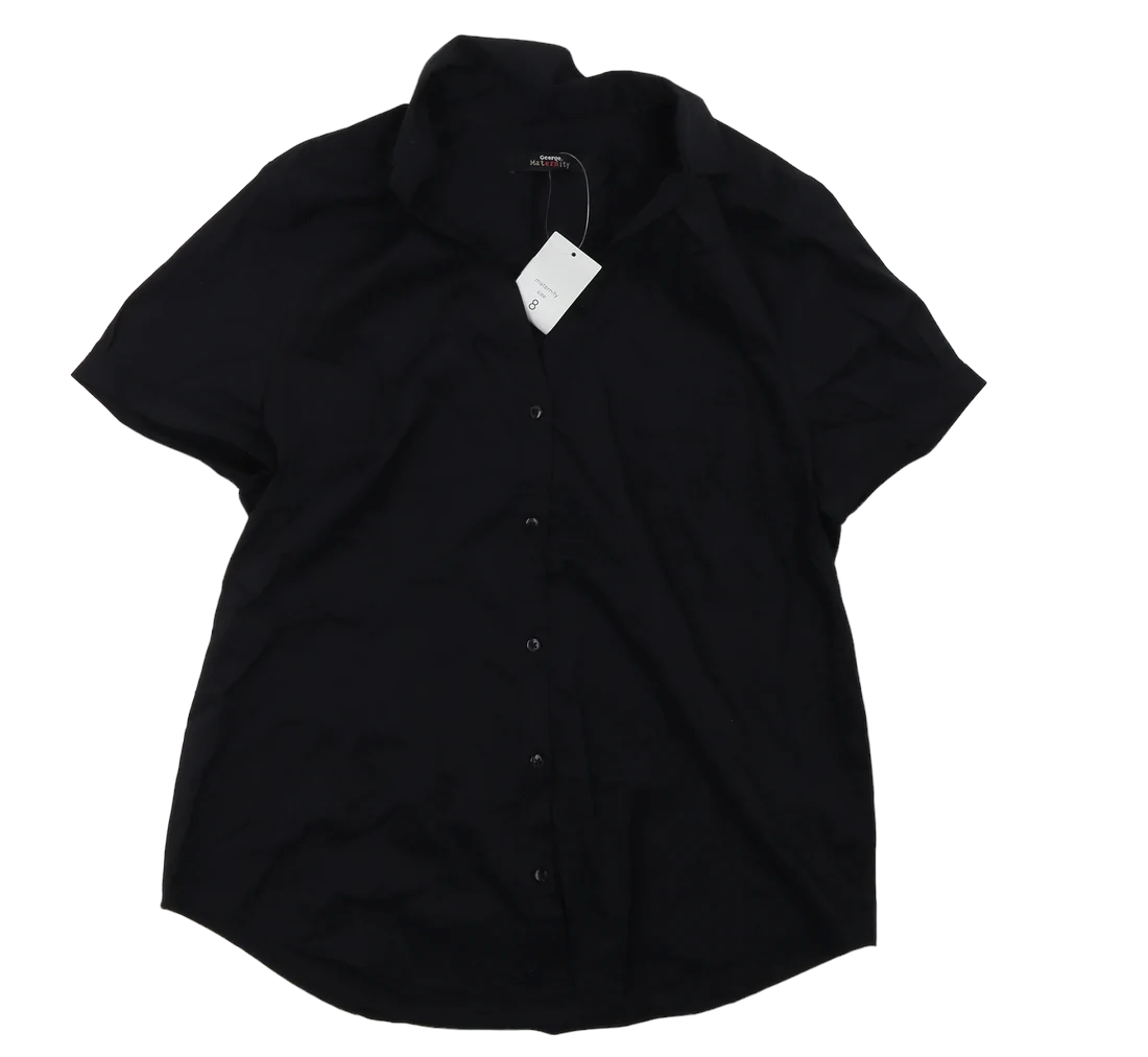 Brand New George Maternity Black S S Blouse Shirt Size Maternity UK Growth Spurtz