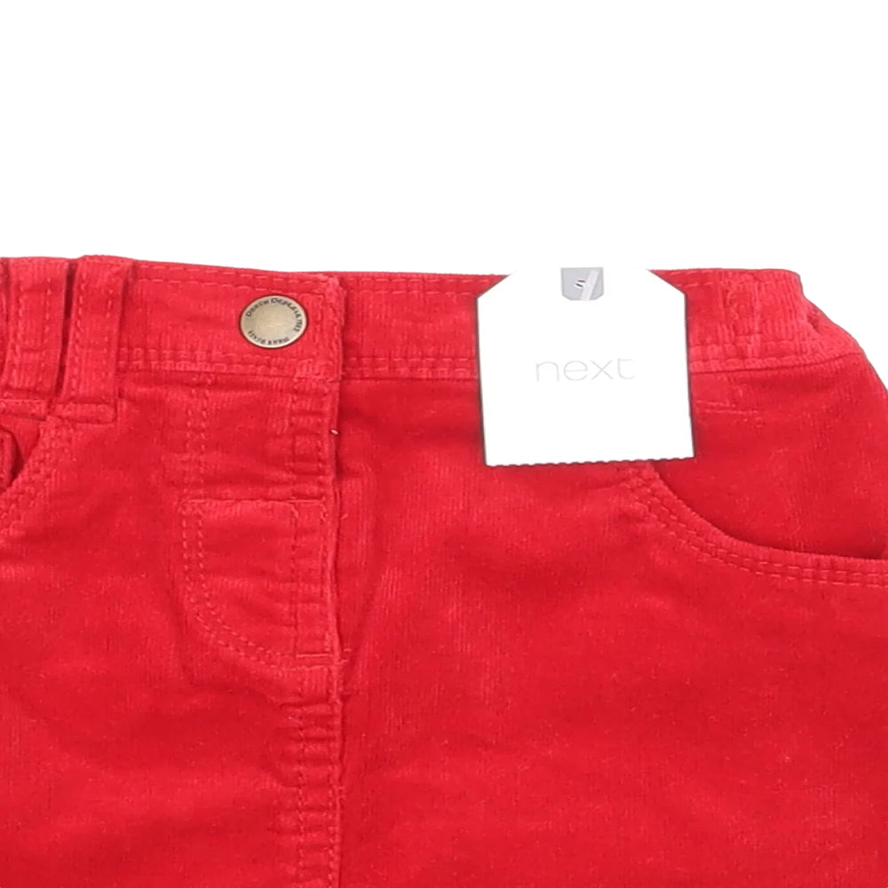 Brand New Next Red Needlecord Skirt Girls 18 24m Growth Spurtz