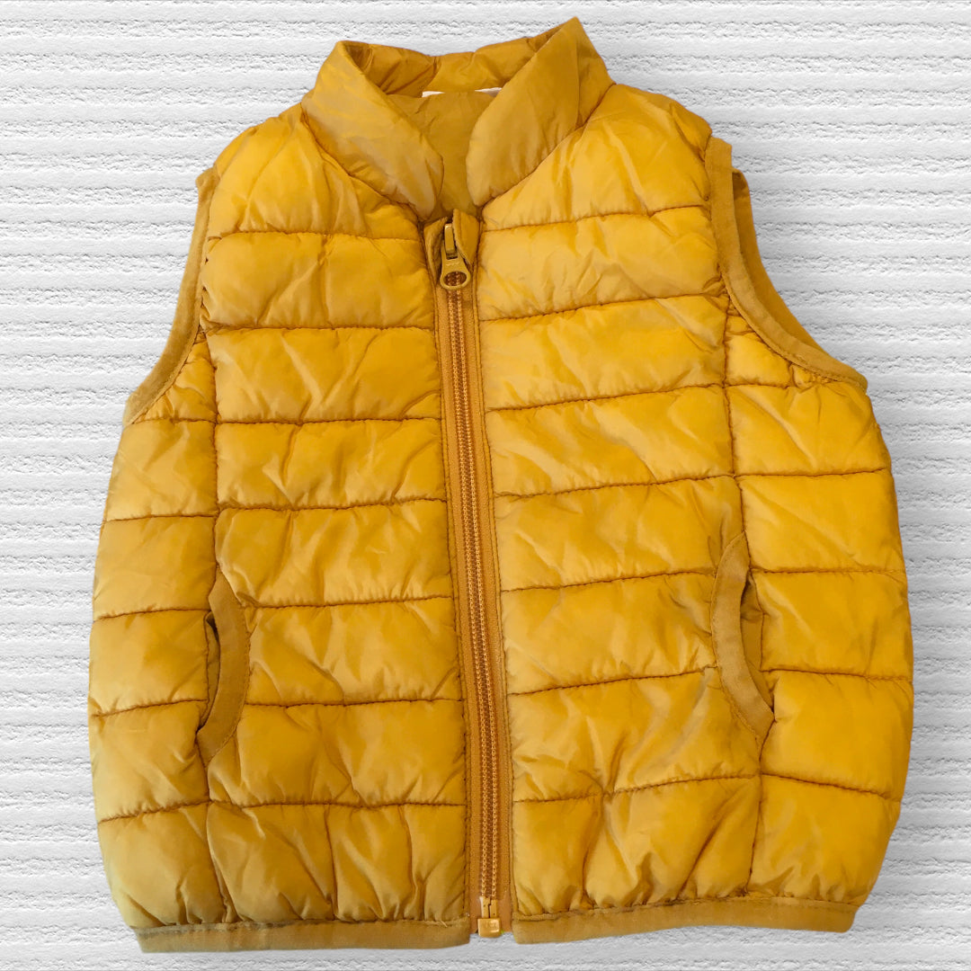 Next Mustard Yellow Quilted Gilet Jacket Unisex 6 9m Growth Spurtz