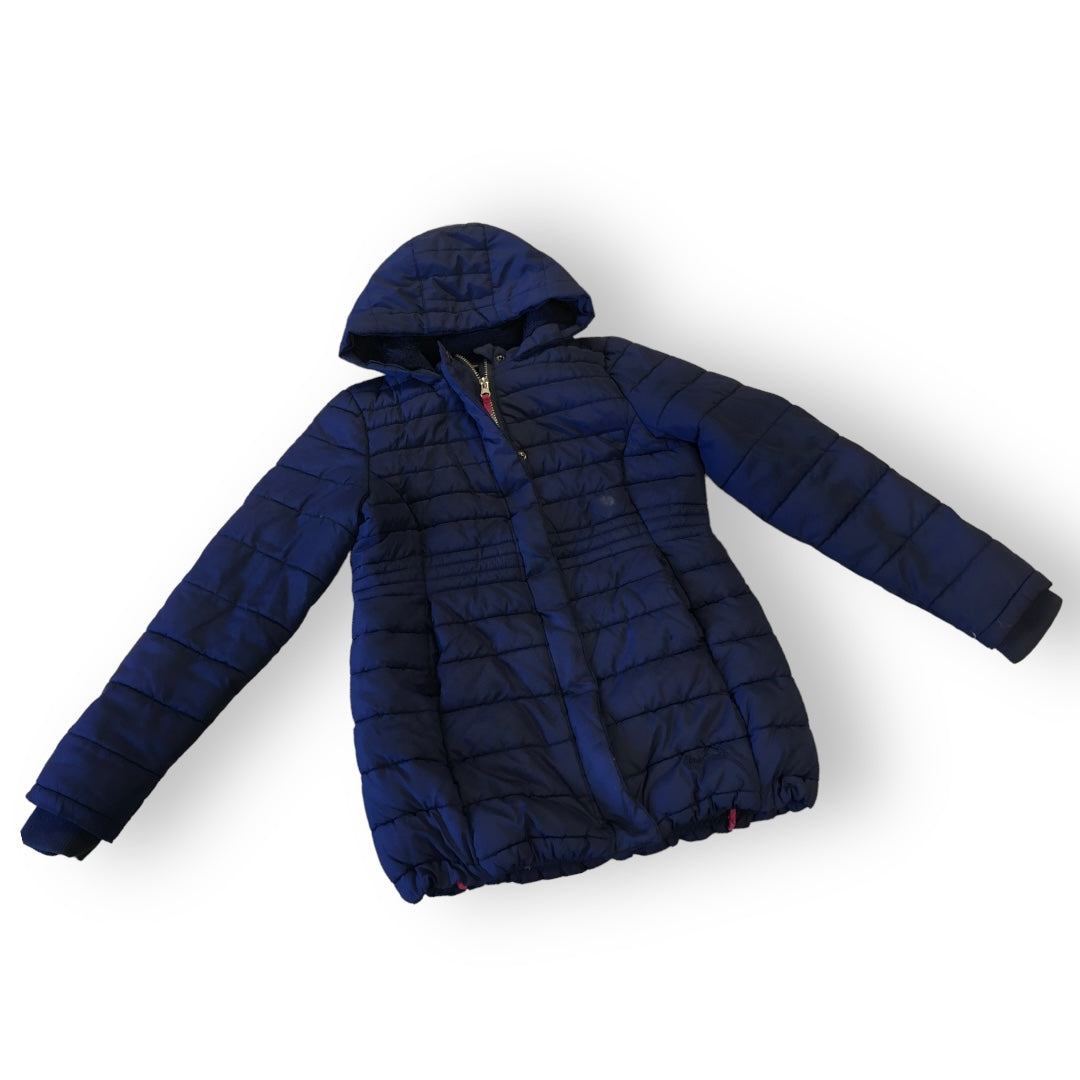 Girls navy quilted shop coat