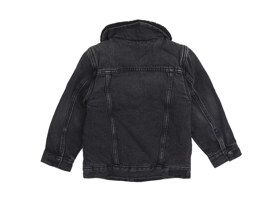 Kids black denim jacket top