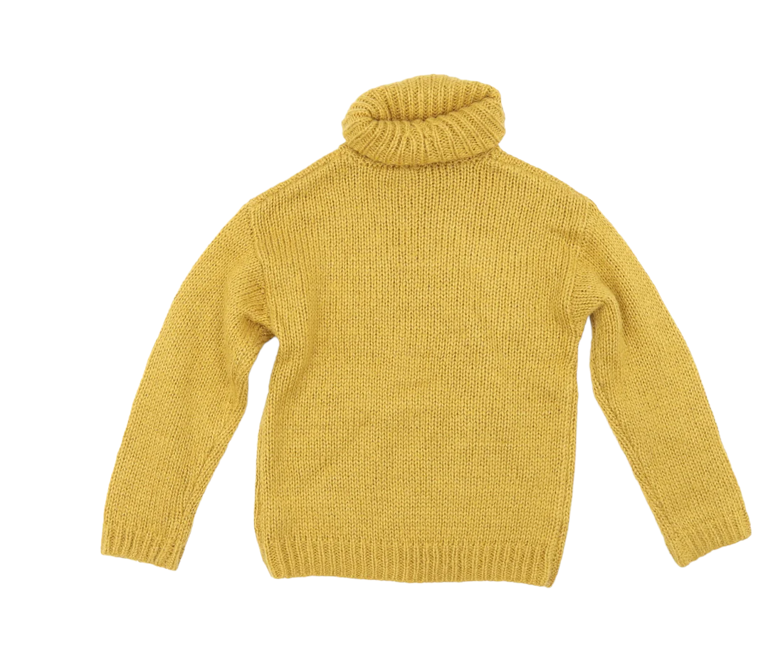 Yellow roll sale neck jumper