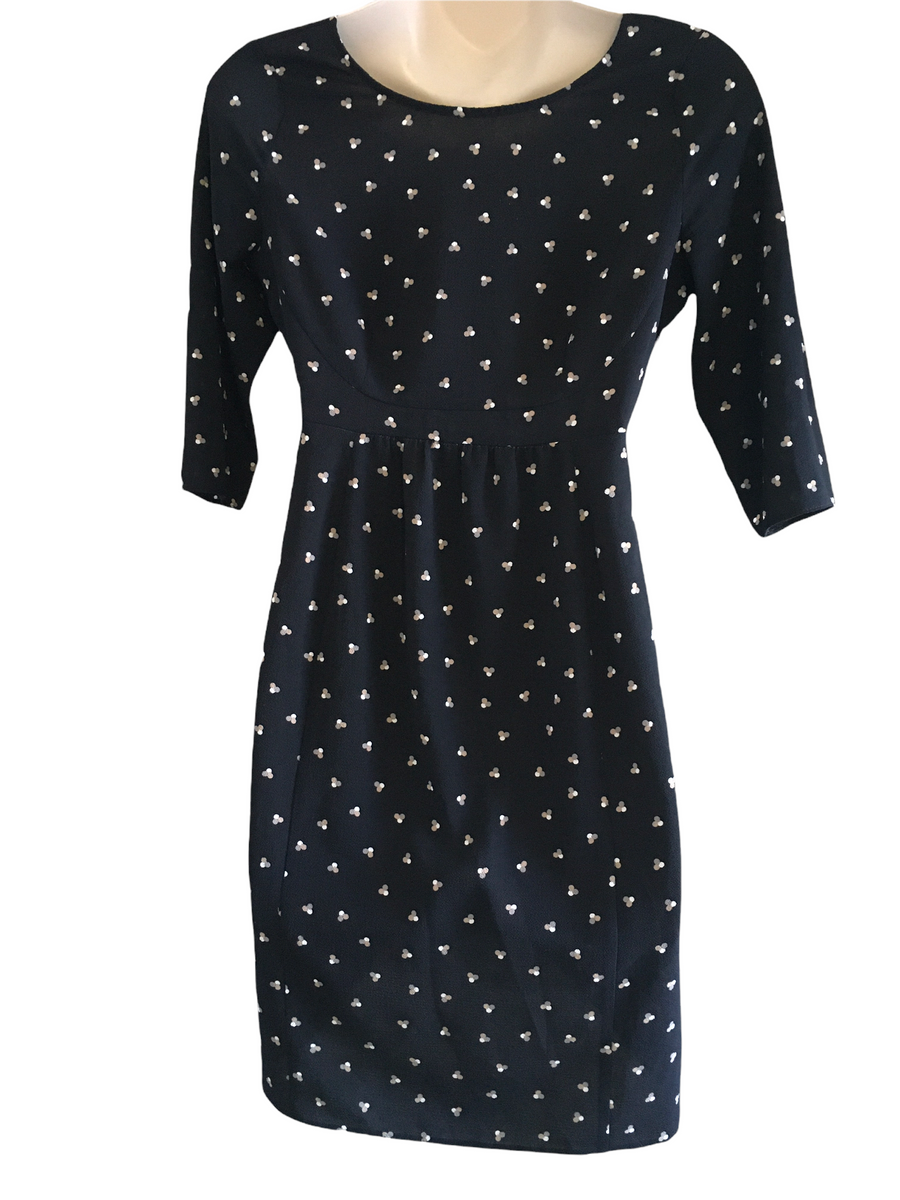 Seraphine Minnie Black Dot Woven Maternity Dress Size Maternity UK 6 Growth Spurtz