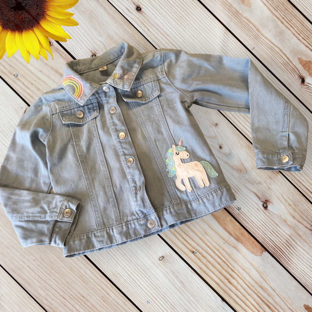 Girls denim hotsell jacket tu