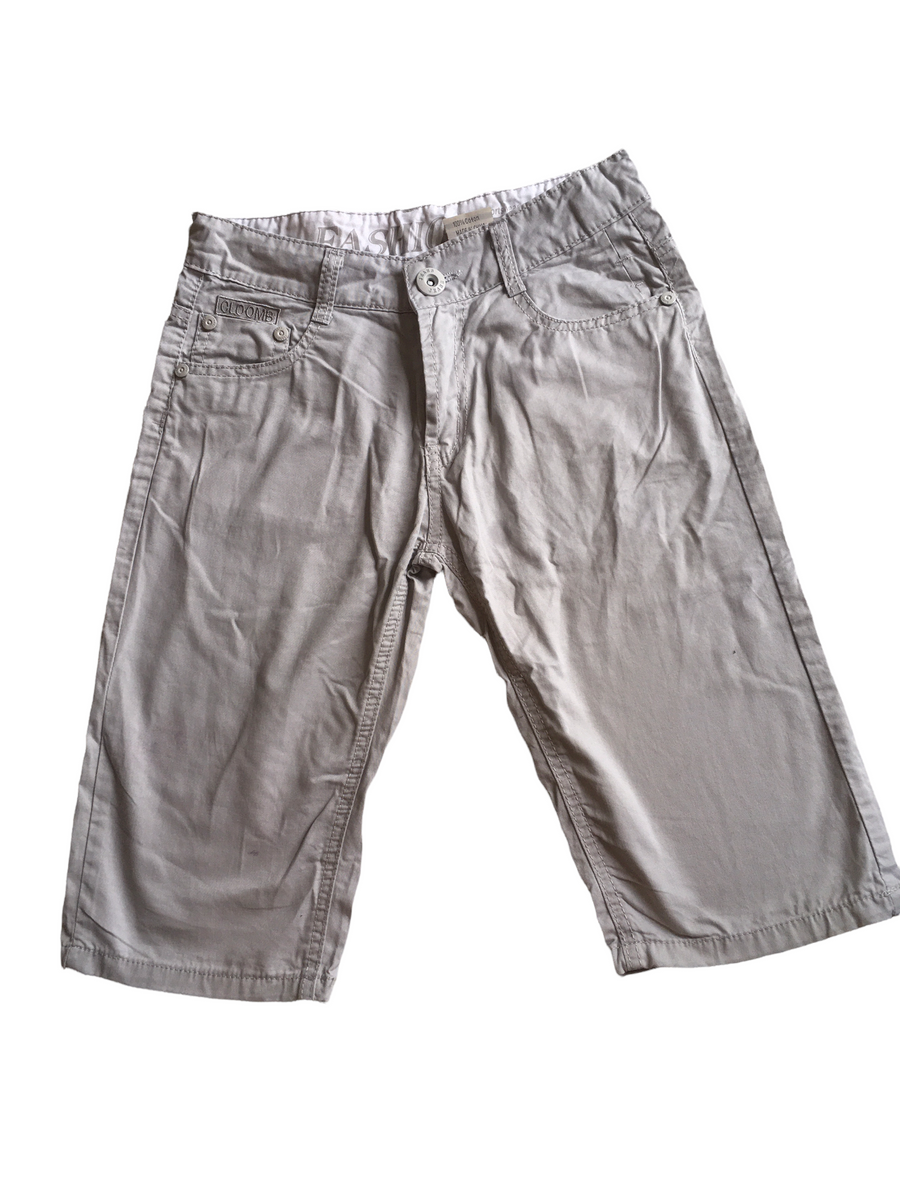 Shialy Boys Light Grey 100 Cotton Chino Shorts Boys 14yrs Growth Spurtz
