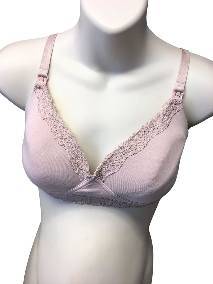 M&S Black Non-Wired Padded Nursing Bra with Lace Trim - Size UK 36D –  Growth Spurtz