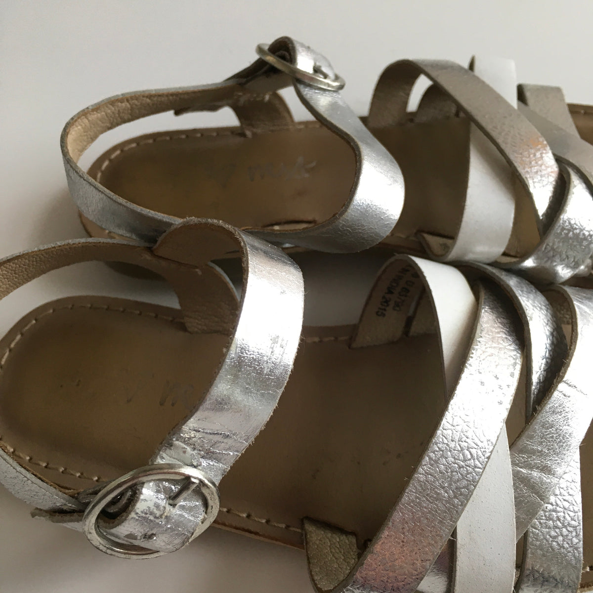 Girls silver 2024 gladiator sandals