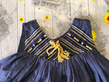 Artisan NY Blue Sleeveless Cotton Embroidered Top - Girls 4-5yrs