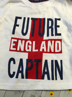 Little Rebel Future England Captain White T-Shirt - Boys 18-24m